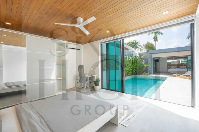 วิลล่าพร้อมสระว่ายน้ำส่วนตัวให้เช่าใกล้หาดลายันและบางเทว